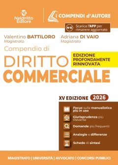 compendio di diritto commerciale 2026. con app