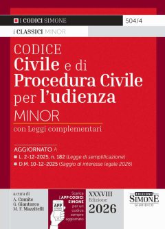 codice civile e di procedura civile per l'udienza minor. con app codici simone per un codice sempre aggiornato