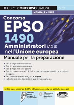 concorso epso 1490 amministratori nell'unione europea (ad 5). manuale per la preparazione. con software online con quiz di ragioname
