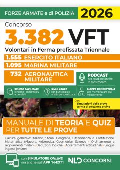 concorso 3382 volontari in ferma prefissata triennale (vft). manuale con teoria, quiz, tabelle, podacst e mappe concettuali. con esp