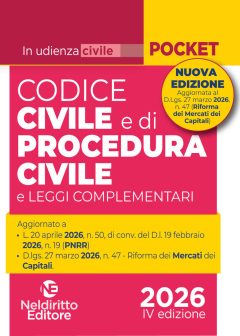 codice civile e di procedura civile in udienza ii ediz aprile 2026 aggiornato al mercato dei capitali. nuova ediz.