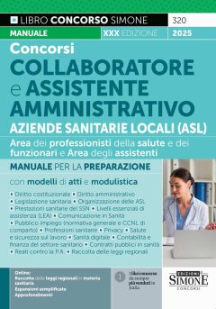 concorsi collaboratore e assistente amministrativo aziende sanitarie locali (asl). manuale
