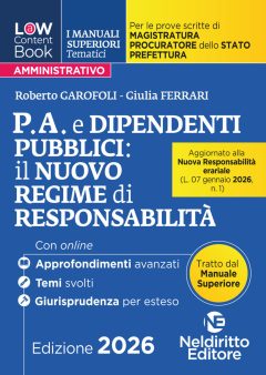 l(a)w content book. i manuali superiori tematici. p.a. e dipendenti 2026 per il concorso di magistratura e per i concorsi superiori