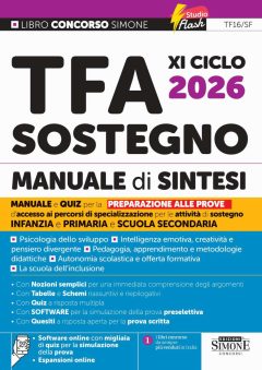tfa xi ciclo 2026 sostegno. manuale di sintesi. con espansioni online. con software online con migliaia di quiz per la simulazione d