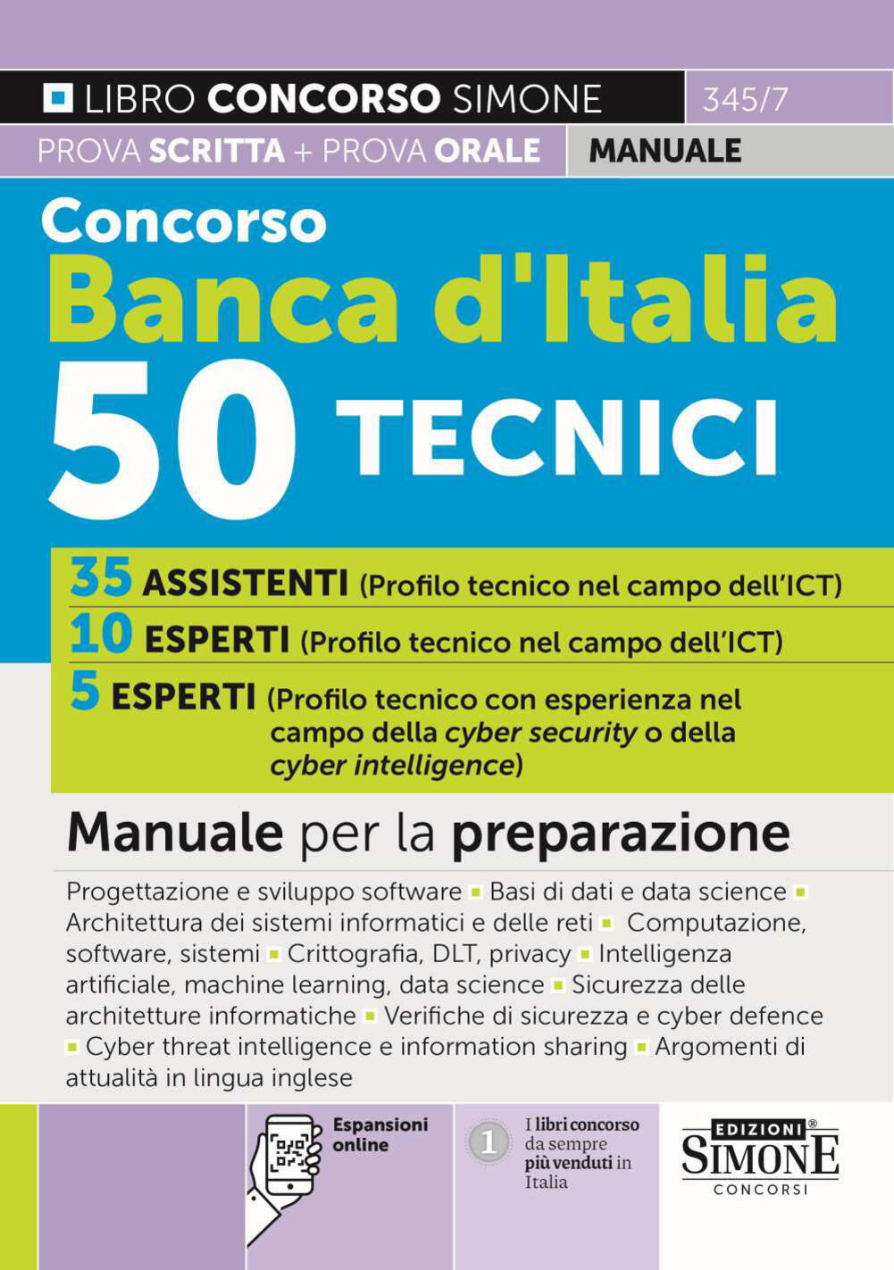 concorso banca d'italia 50 tecnici. manuale per la preparazione. con espansioni online