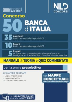 concorso 50 posti banca d'italia 35 assistenti e 10 esperti profilo ict manuale di teoria e quiz commentati per la prova preselettiv