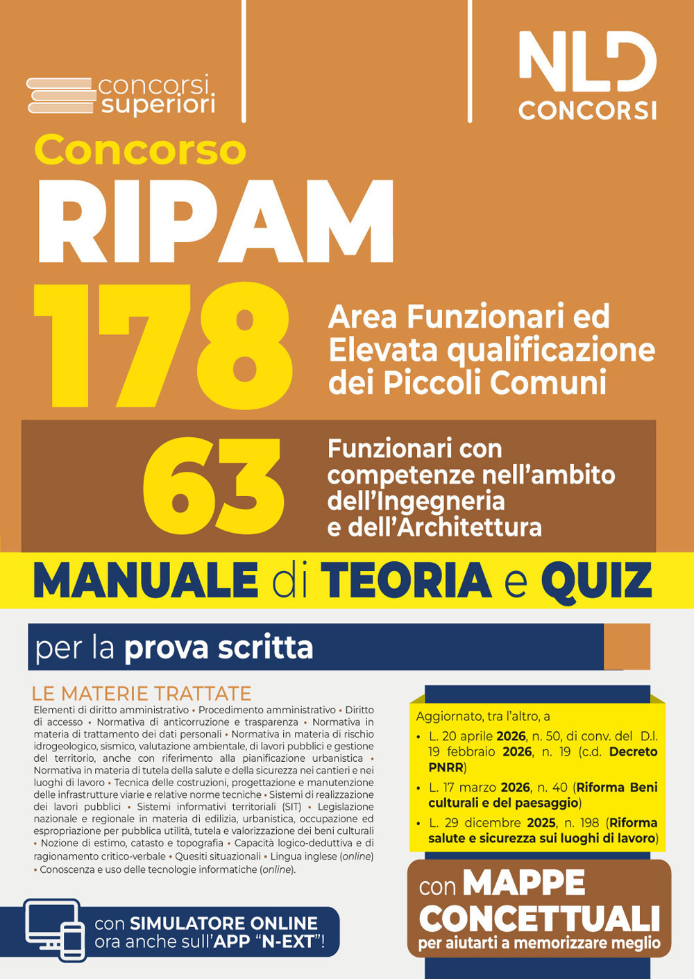 concorso ripam 178 funzionari dei piccoli comuni 63 funzionari ambito ingegneria ed architettura. manuale di teoria. nuova ediz.