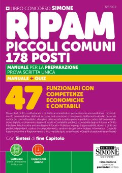 concorso ripam piccoli comuni. 178 posti 47 funzionari con competenze economiche e contabili.manuale per la preparazione. prova scri