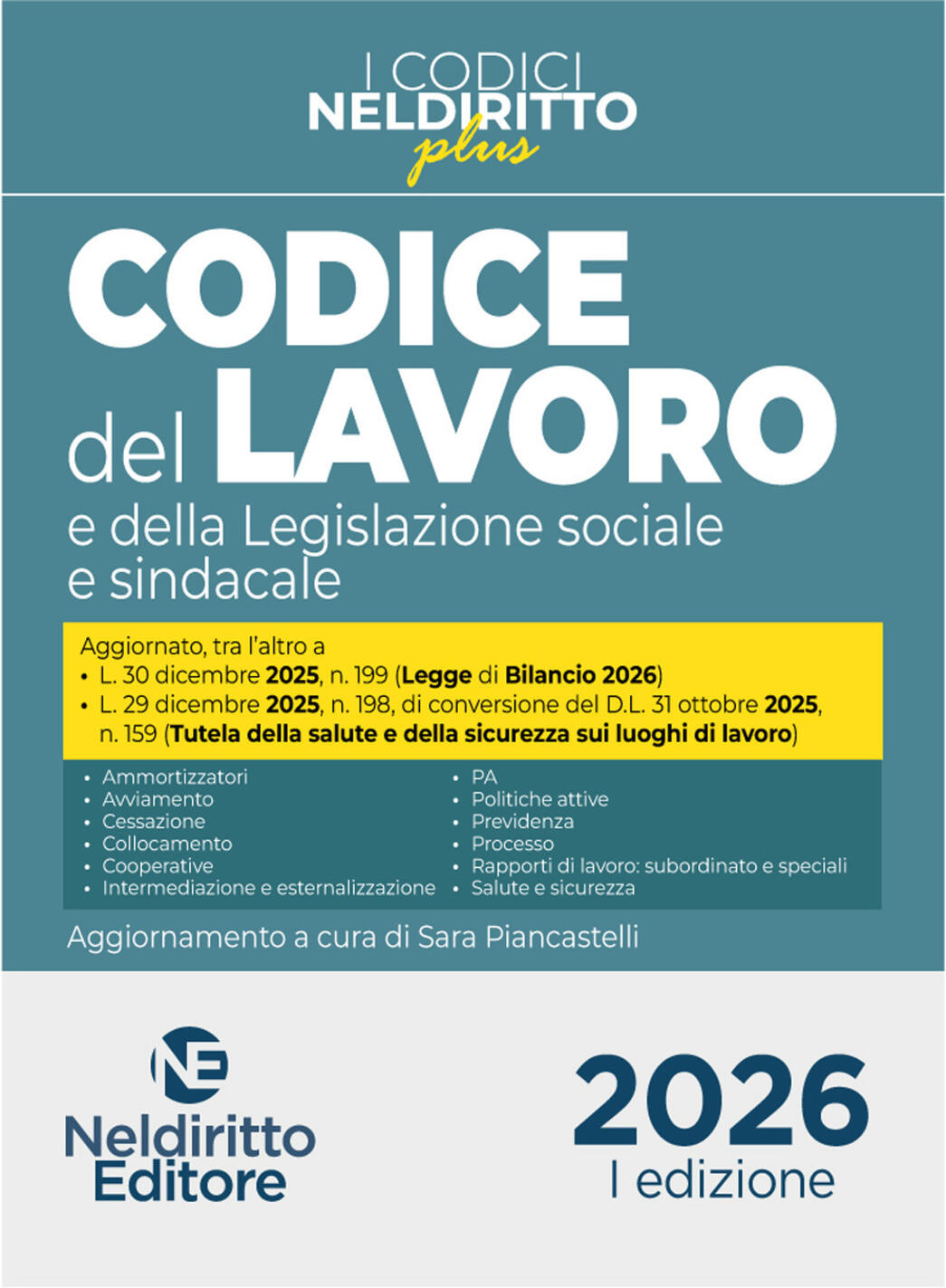 codice del lavoro e della legislazione sociale sindacale plus 2026
