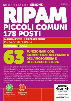 concorso ripam piccoli comuni. 178 posti 63 funzionari con competenze nell'ambito dell'ingegneria e dell'architettura. manuale per l