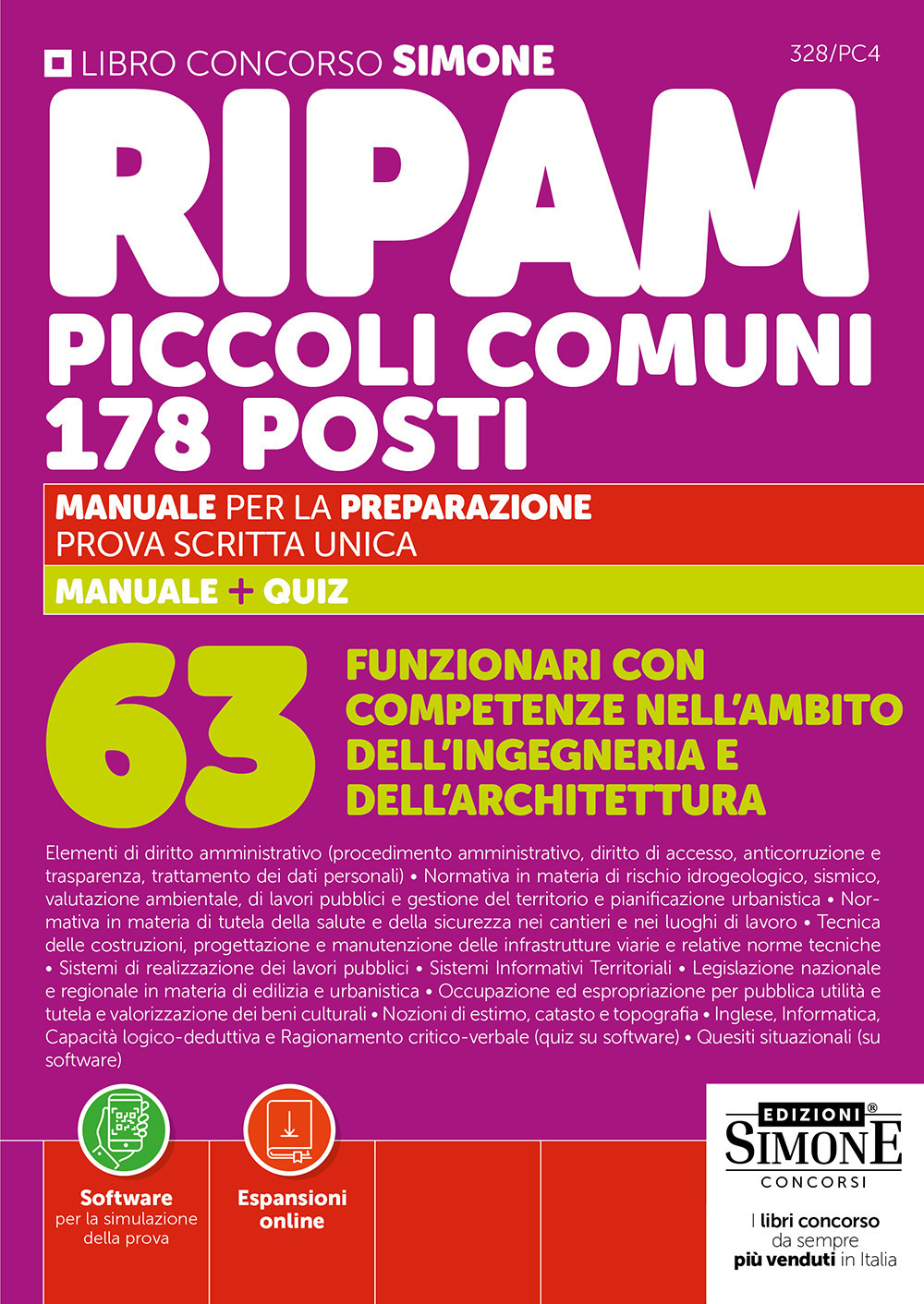 concorso ripam piccoli comuni. 178 posti 63 funzionari con competenze nell'ambito dell'ingegneria e dell'architettura. manuale per l