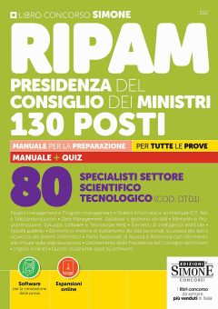 concorso ripam presidenza del consiglio dei ministri. 130 posti. 80 specialisti settore scientifico tecnologico (cod.dtd1). manuale