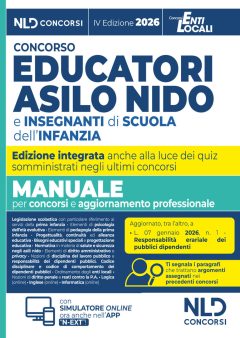concorso educatori asilo nido e scuola infanzia. manuale di teoria e quiz per concorsi 2026 con prove dei precedenti concorsi. nuova