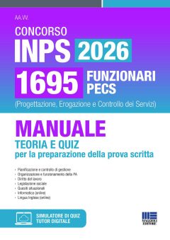 concorso inps 2026 1695 funzionari pecs (progettazione, erogazione e controllo dei servizi). manuale teoria e quiz per la preparazio