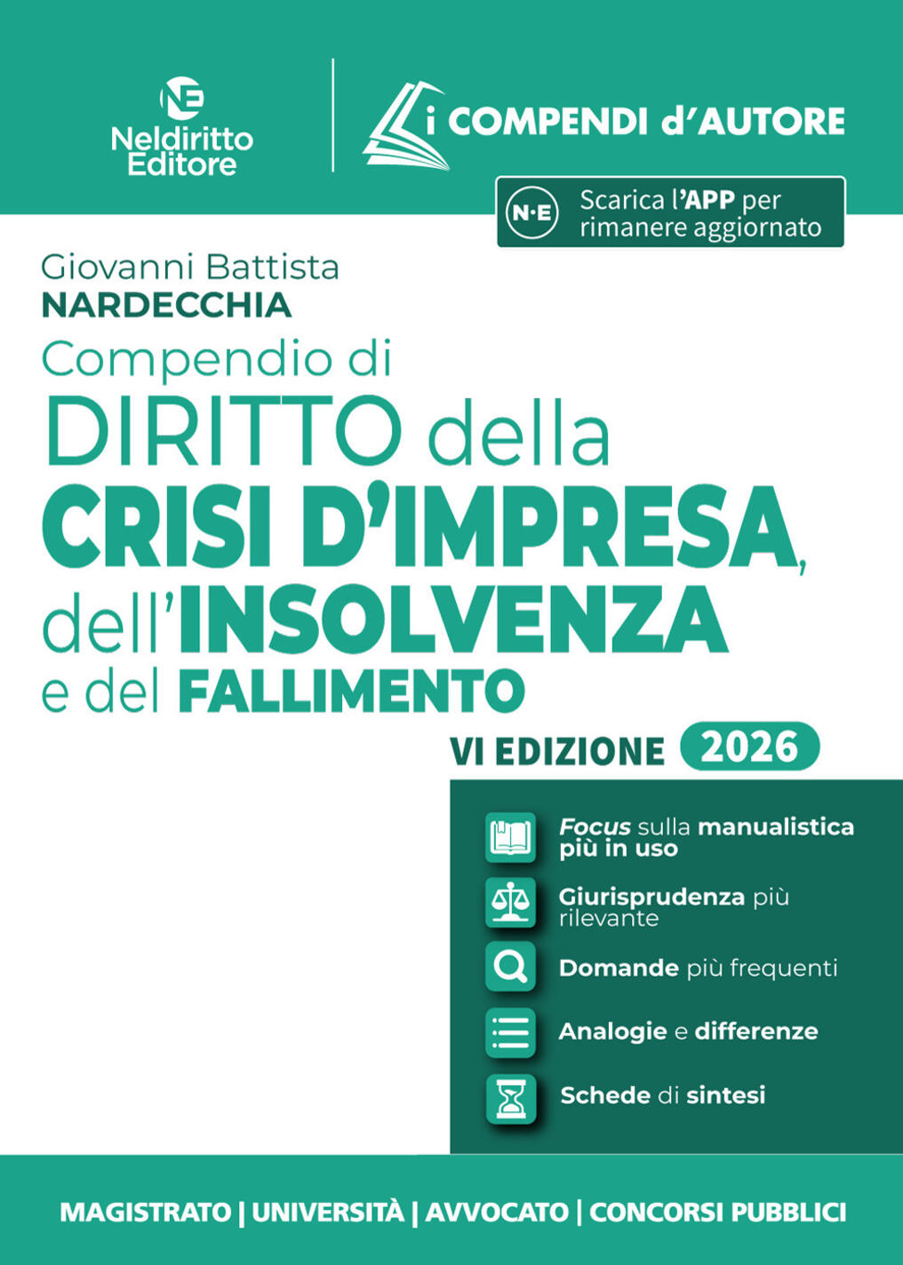 compendio di diritto della crisi d'impresa, dell'insolvenza e del fallimento 2026