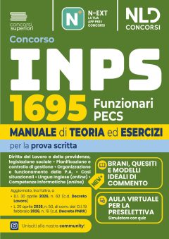 concorso inps 2026 1695 funzionari pecs prova scritta. manuale di teoria ed esercizi. con software di simulazione