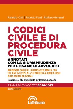 codici civile e di procedura civile. annotati con la giurisprudenza per l'esame di avvocato 2026-2027 (i)
