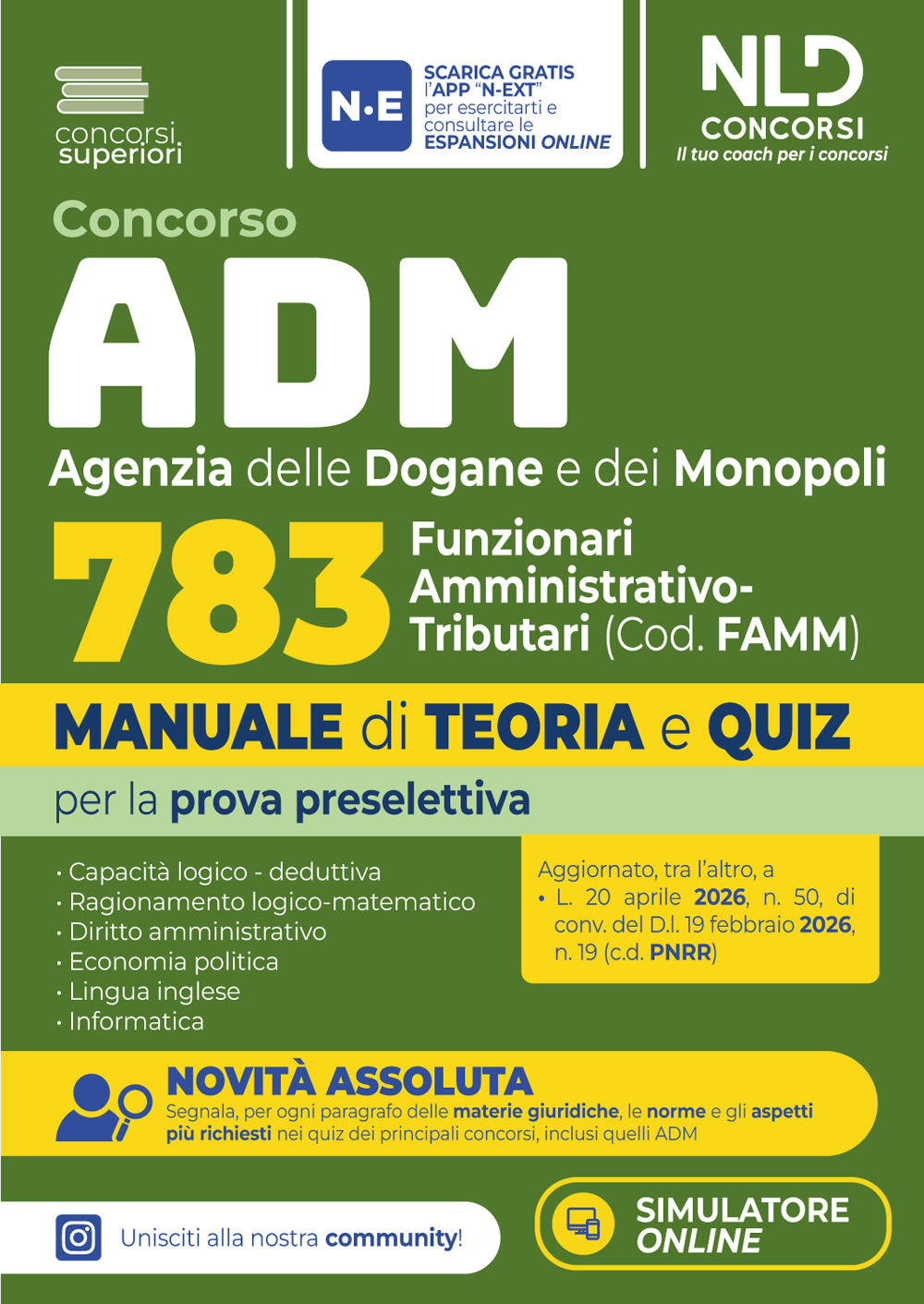 concorso adm agenzia delle dogane e dei monopoli 783 funzionari amministrativo-tributari. manuale di teoria e quiz per la prova pres