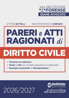pareri e atti ragionati di diritto civile per l'esame di avvocato 2026-2027