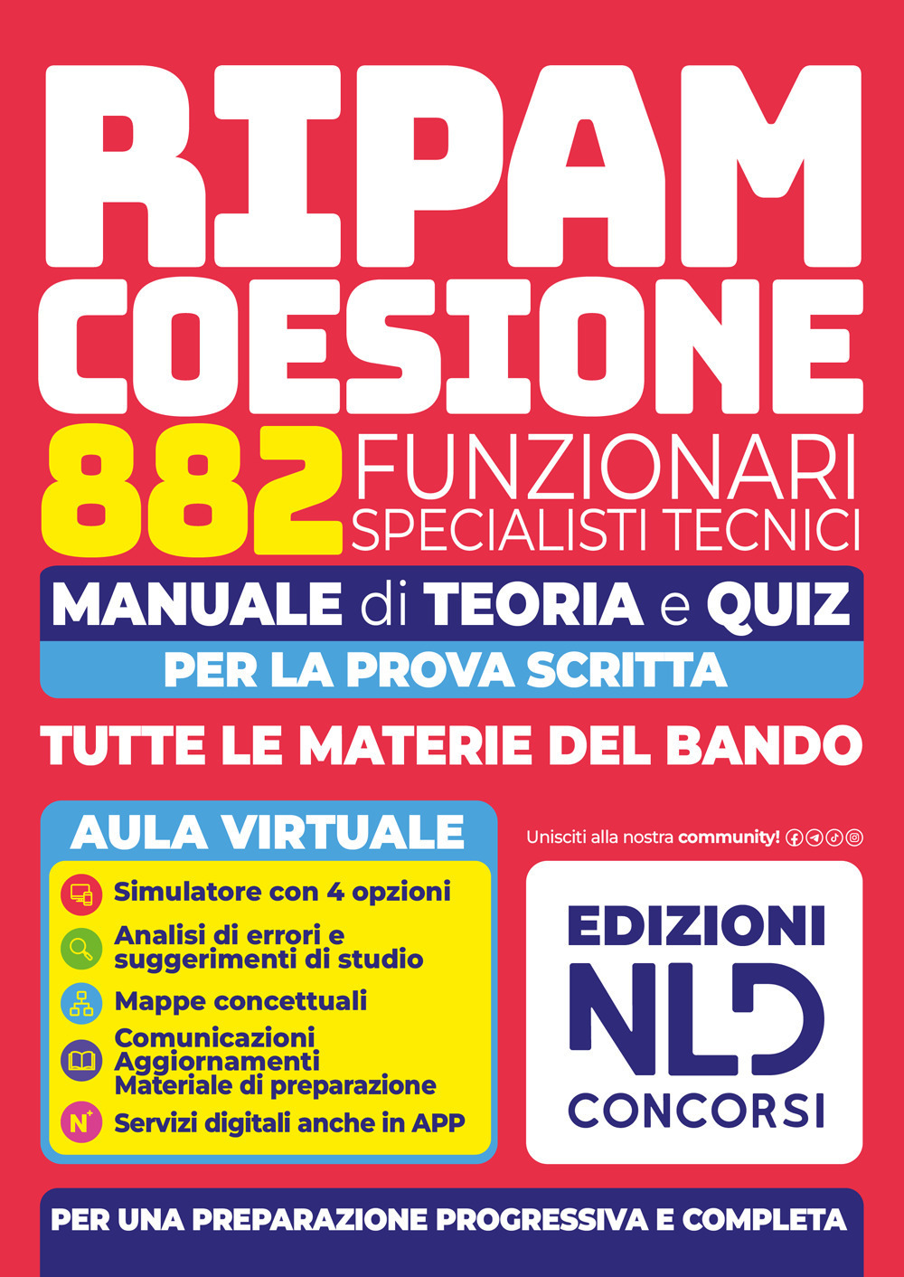 concorso 2026 ripam coesione. 882 specialisti tecnici. manuale di teoria. con simulatore online