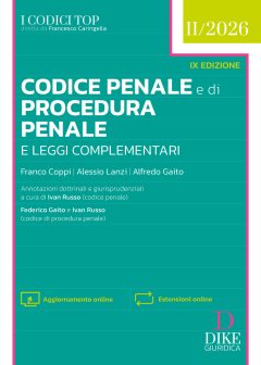 codice penale e di procedura penale e leggi complementari. top 2026. nuova ediz. con aggiornamento online. con espansione online. vo