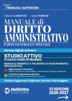 manuale superiore di diritto amministrativo 2026-2027