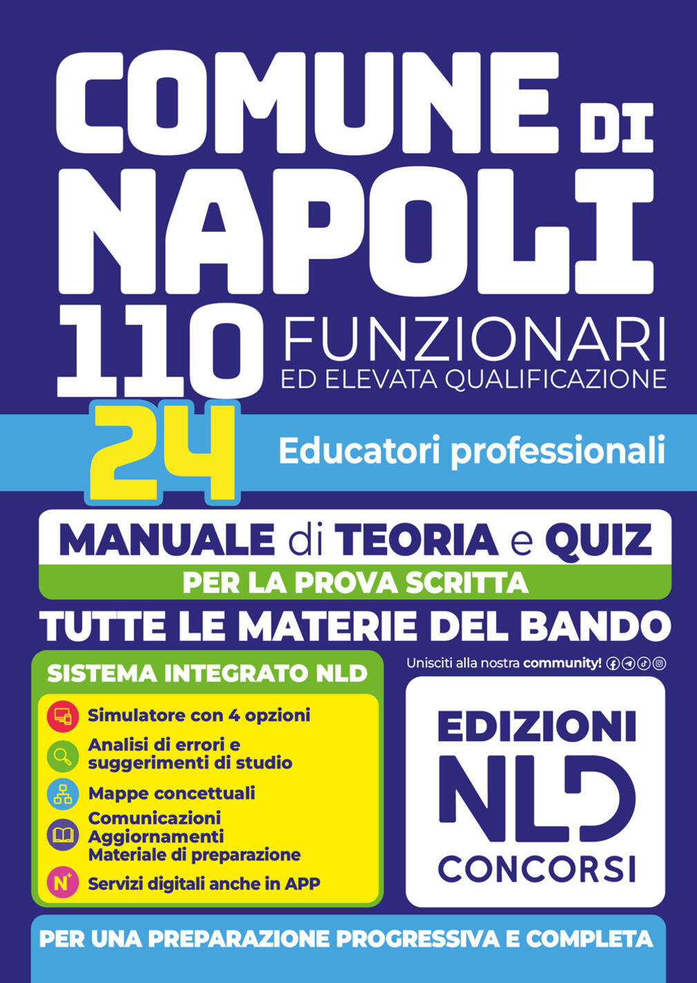 concorso comune napoli 110 funzionari 24 educatori professionali. manuale