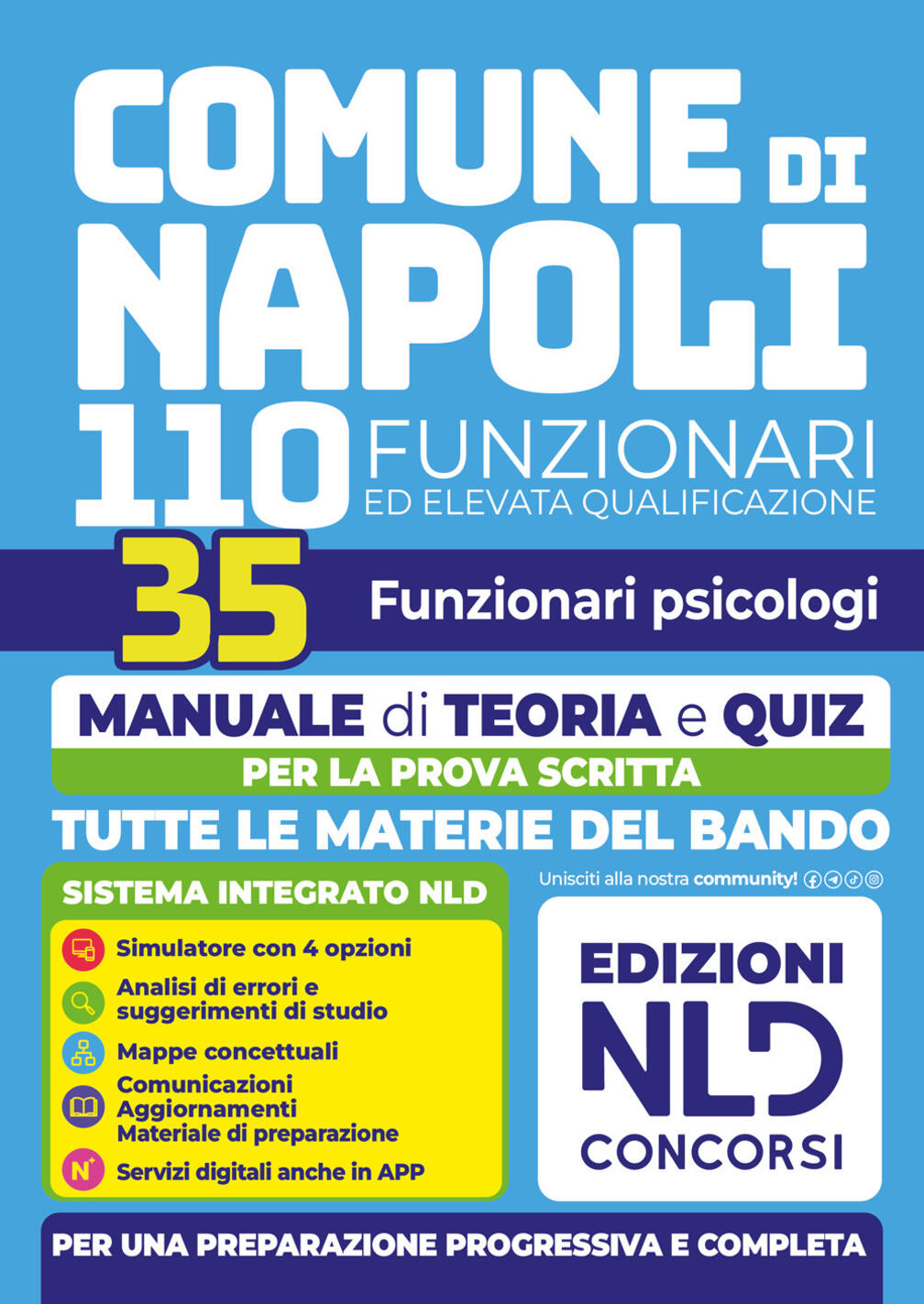 concorso comune di napoli 110 funzionari 35 psicologi. manuale di teoria